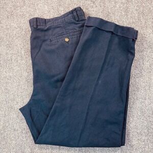 Club Room Pleated Linen Blend Pants Mens 42x30 Blue Office Beach Vacation Teavel